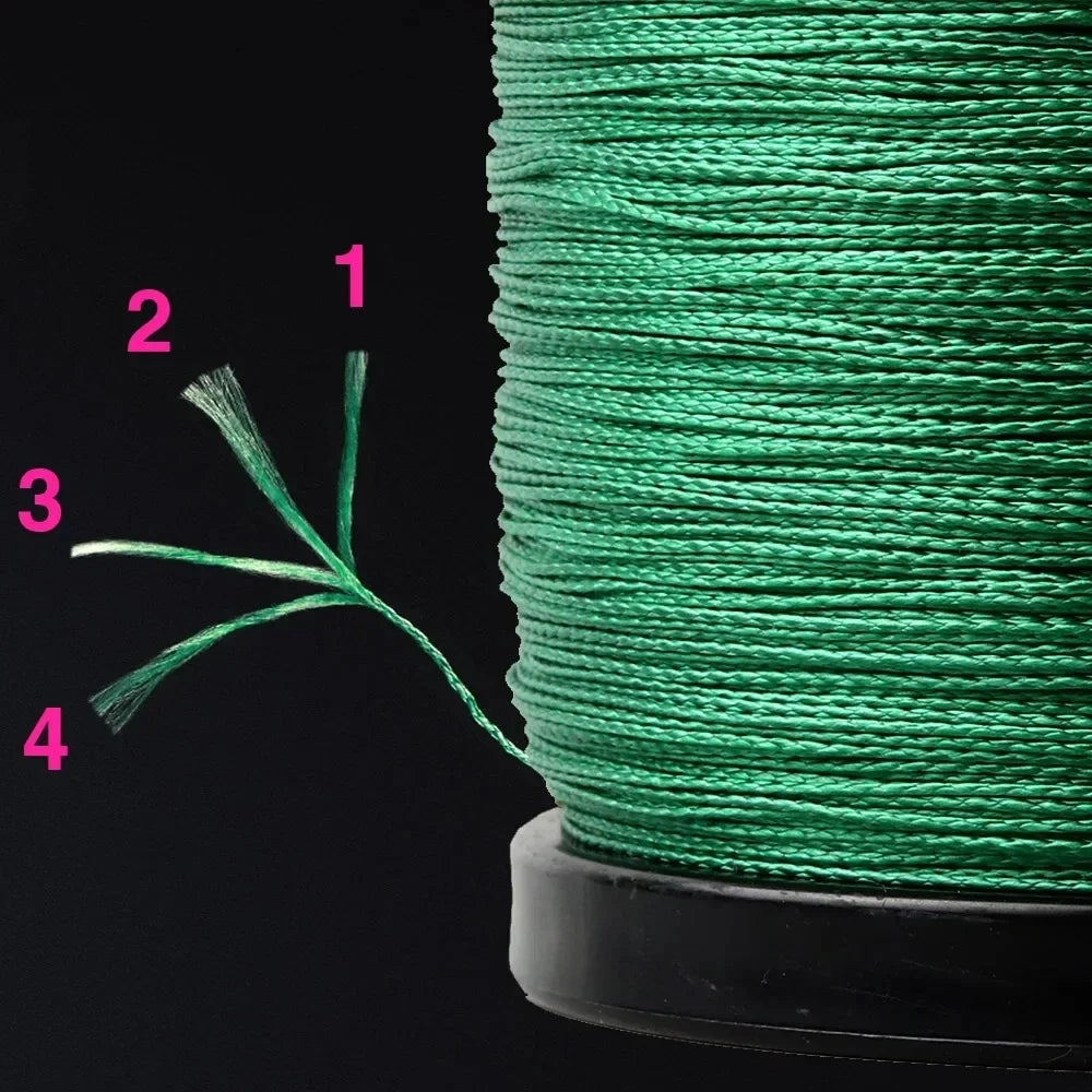 PROXPE 4 Strands Multifilament Braideds PE Fishing Line 100M 300M 500M Japan Smooth Carp Wire Pesca Strong 4X Weave Lines