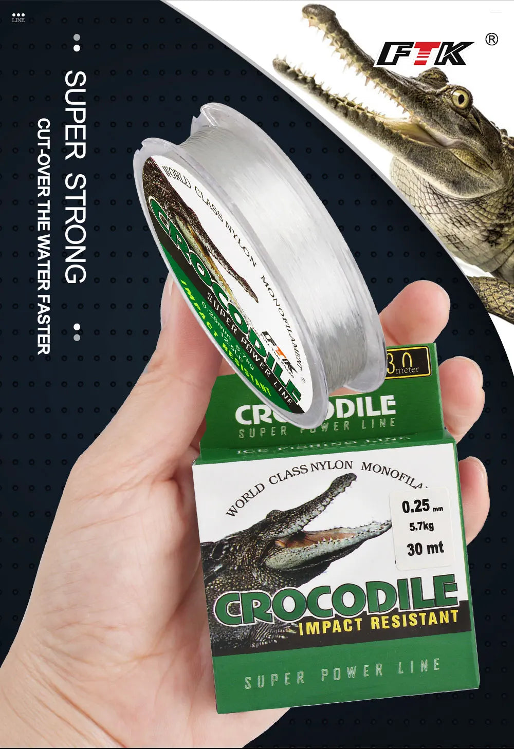 FISH KING Extra Strong Braided Fishing Line 100% Nylon Wire Winter Ice Fishing Line Japan 0.08-0.25mm