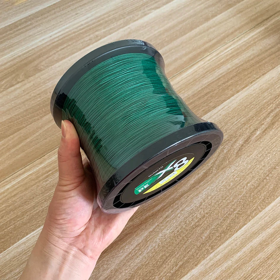 Shawto X8 Strong 300M 1000M 8 Strand Weaves PE Braided Fishing Line Multifilament 8 Braid Wire 10LB 20LB 30LB 50LB 100LB 150LB