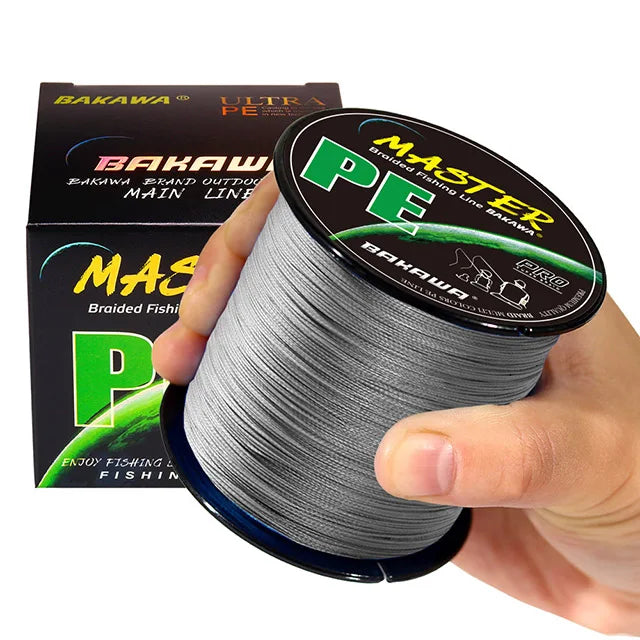 BAKAWA 4 Strands Braided PE Fishing Line 300M 500M 1000M Fly Wire Multifilament Carp Wire Japan Multicolor Sea Line Super Strong