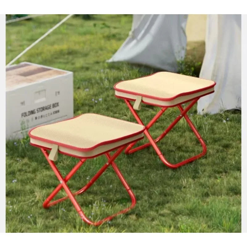 Foldable Camping Chair Outdoor Portable Lightweight Stool for Fishing Travel Picnic Queue