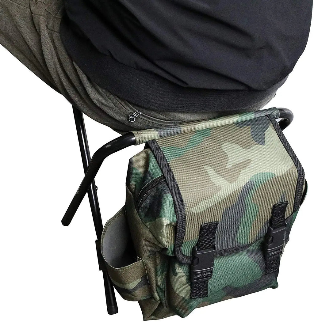 Economy Fishing Chair Hiking Seat Outdoor Folding Camping Fishing Chair Sturdy Comfortable Stool Portable Backpack Seat Bag