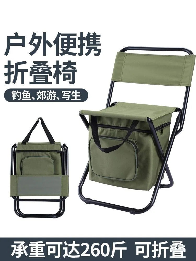 Portable Outdoor Folding Chair 3-in-1 Leisure Outdoor Camo Small Mazza Camping Fishing Ice Pack Chair Foldable Chair