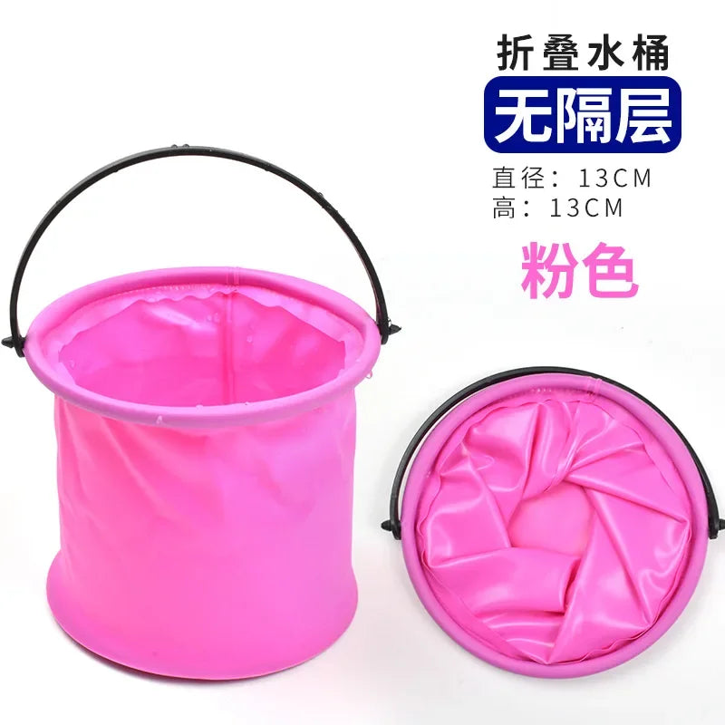 Folding Fishing Bucket Live Fish Box Outdoor Car Wash Bathroom Kitchen Fishing Bait Bucket Folding Bucket Fishing Kit