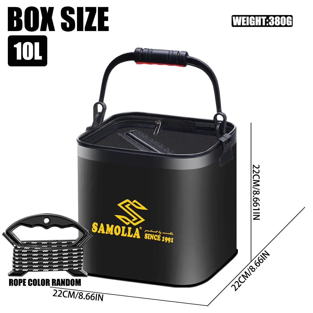 Fishing Bucket Live Bait Portable Foldable Outdoor Camping EVA Fishing Bag Fish Protection Water Tank Camping Tackle