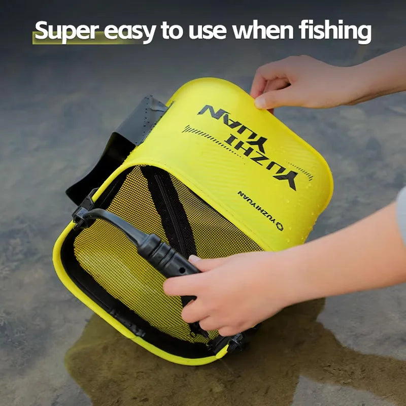 YUZHIYUAN Portable Foldable Live Fish Bucket for Freshwater And Saltwater Fishing Gear Storage