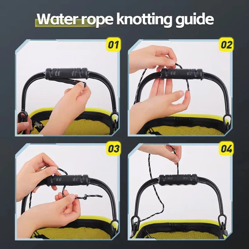 YUZHIYUAN Portable Foldable Live Fish Bucket for Freshwater And Saltwater Fishing Gear Storage