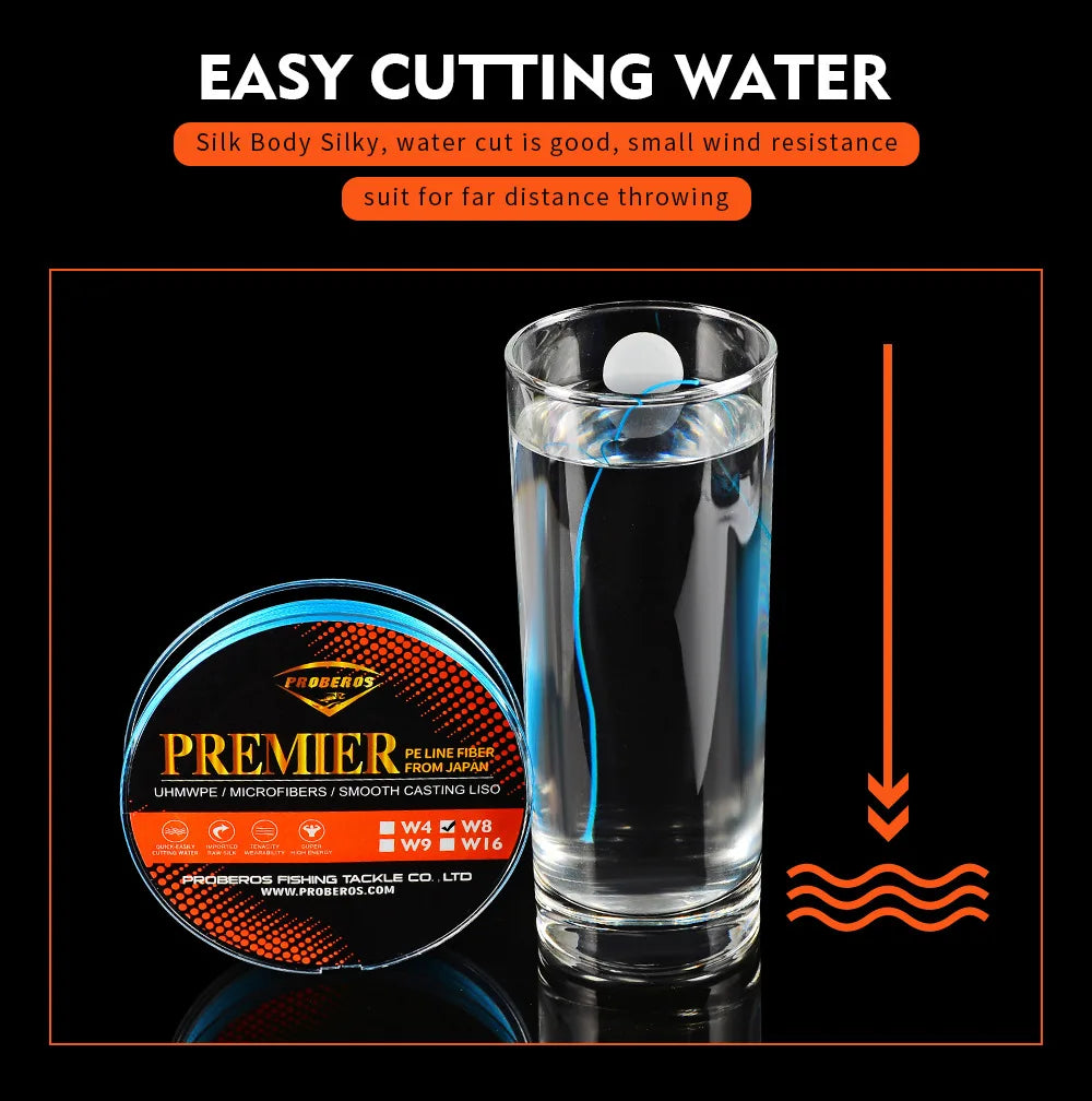 8-Strand Dyneema PE Braided Line 100m Spinning Reel 6LB-120LB 0.1mm-0.6mm PE Fishing Line Less Memory Fishing Accessories