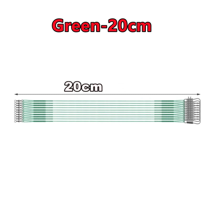 New 100-10PCS Anti Bite Steel Fishing Line 15-30cm Steel Wire Leader With Swivel Fishing Accessory Lead Core Leash Fishing Wire