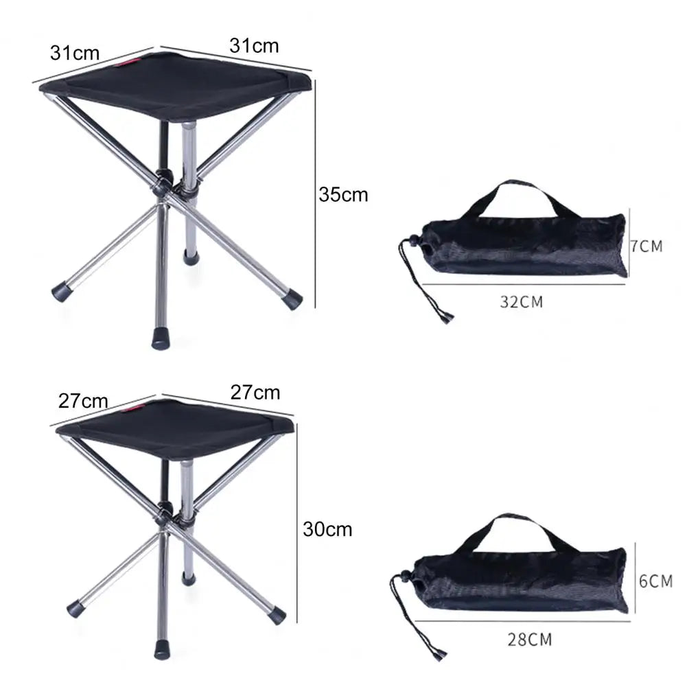 4-legged with Storage Bag Mini Stainless Steel Chair Outdoor Aluminium Alloy Portable Folding Fishing Chair Picnic Camping Stool