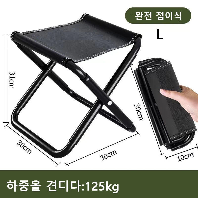 Clearance_Folding Small Stool Bench Stool Portable Outdoor Mare Ultra Light Subway Train Travel Picnic Camping Fishing Chair Fol