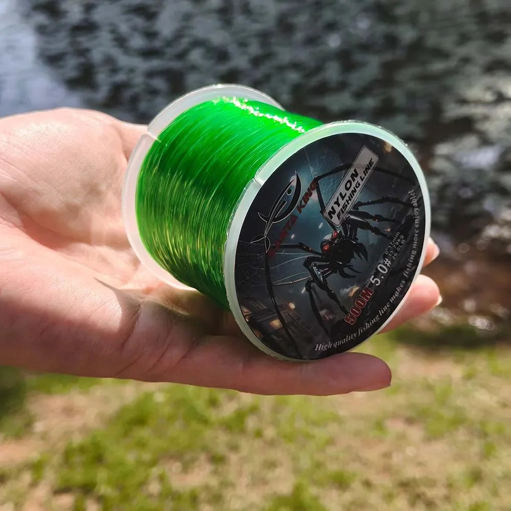SantaKing Monofilament Fishing Line 500M Strong and Abrasion-Resistant Nylon Mono Smooth and Long Casting Low Memory