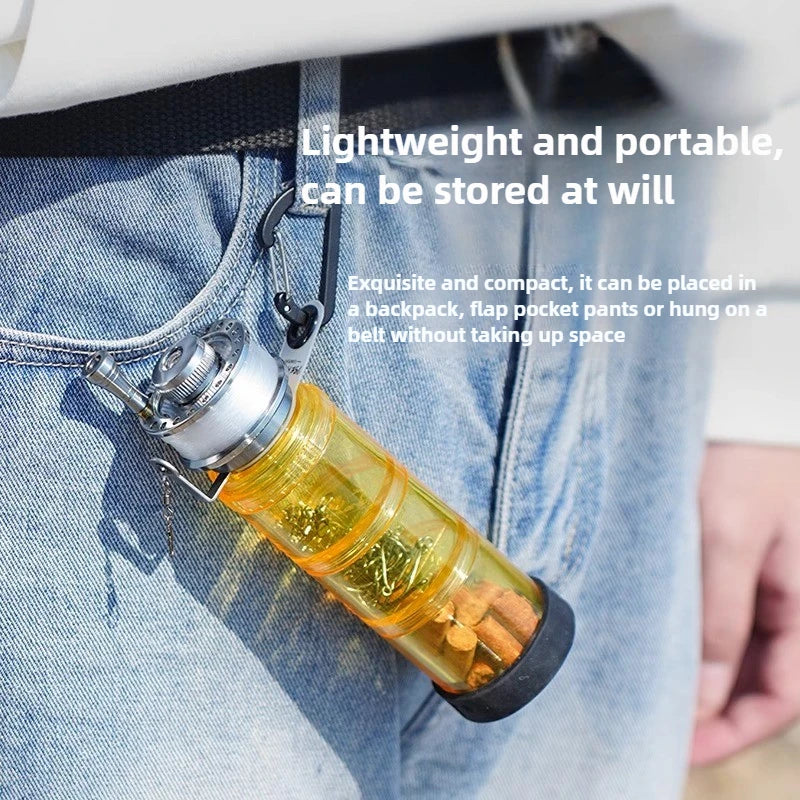 Outdoor Fishing Bottle Portable Fishing Gear Accessory Supplies Storage Box Field Camping Fishing Tool