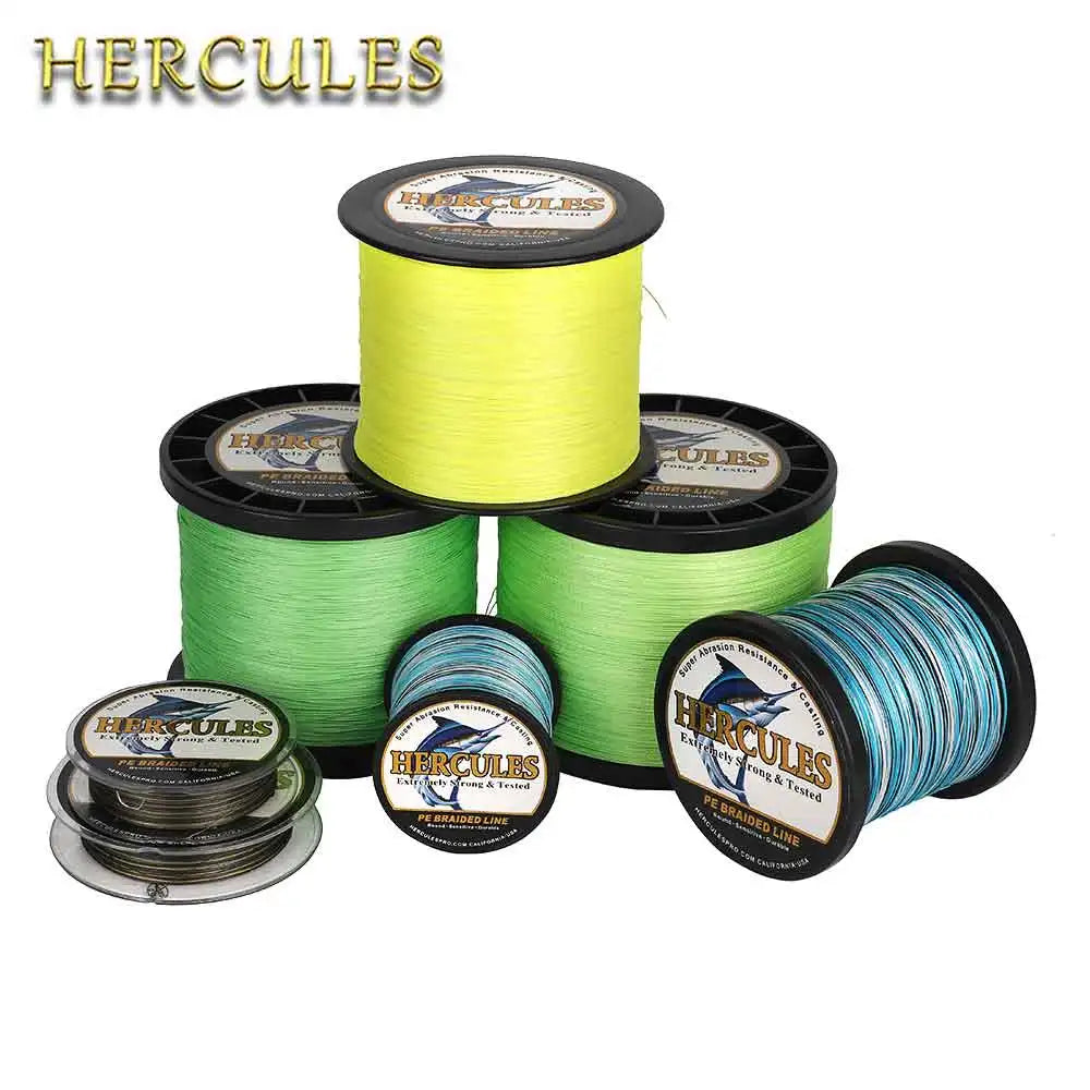 Hercules 8 Strand Braided 10-150LB Fishing Line 300m 500m 1000m Multifilament Wire  PE Fishing Line Freshwater Super Strong
