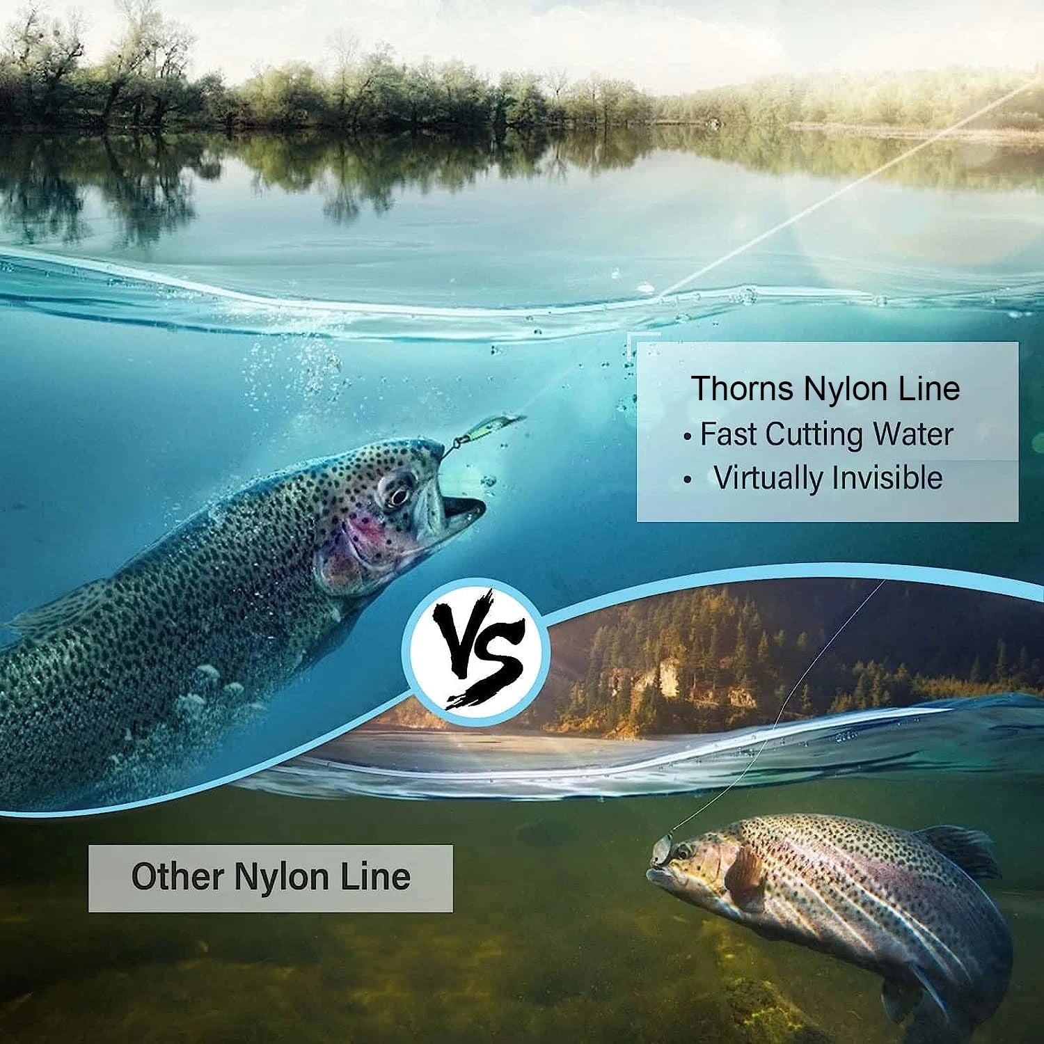 1000M Nylon Fishing Line Super Strong Monofilament Fishing Line  Speckle Fluorocarbon Coated Fishing Line For Carp Pesca olta