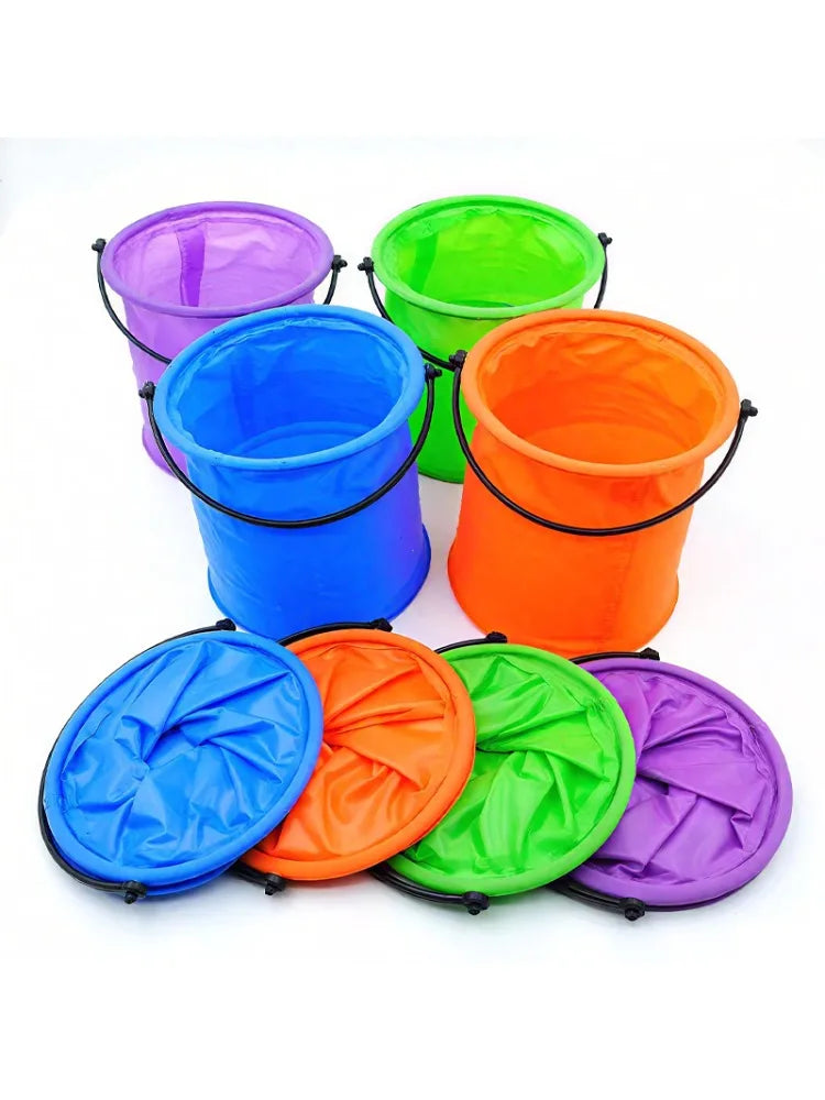 Folding Fishing Bucket Live Fish Box Outdoor Car Wash Bathroom Kitchen Fishing Bait Bucket Folding Bucket Fishing Kit Camping