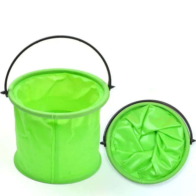 Folding Fishing Bucket Live Fish Box Outdoor Car Wash Bathroom Kitchen Fishing Bait Bucket Folding Bucket Fishing Kit Camping