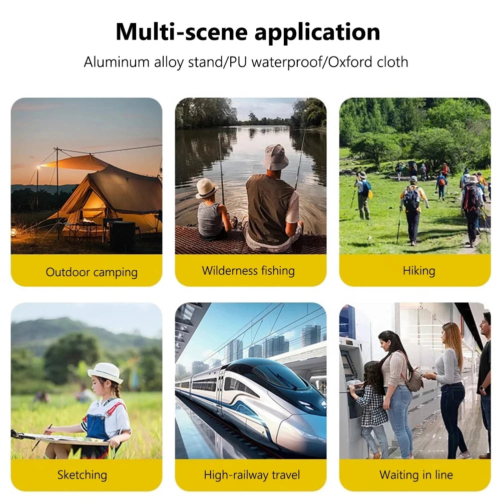 Backpack Fish Stool Portable Foldable Stool with Carry Bag Lightweight Mini Easy Travel Carry Outdoor Picnic Bench Chair