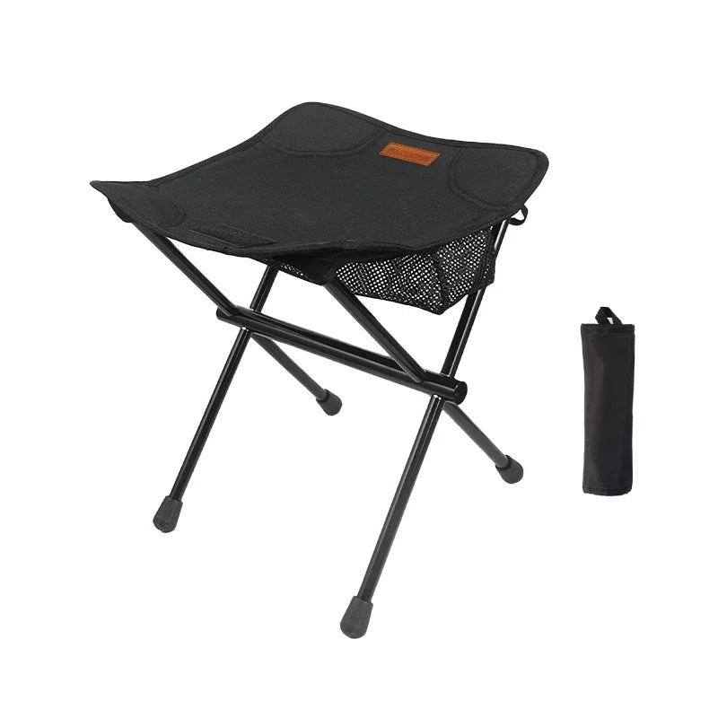 PACOONE Outdoor Portable Folding Stool Aluminum Alloy Minin Storage Chair Camping Fishing Chair Picnic Lightweight Furniture New