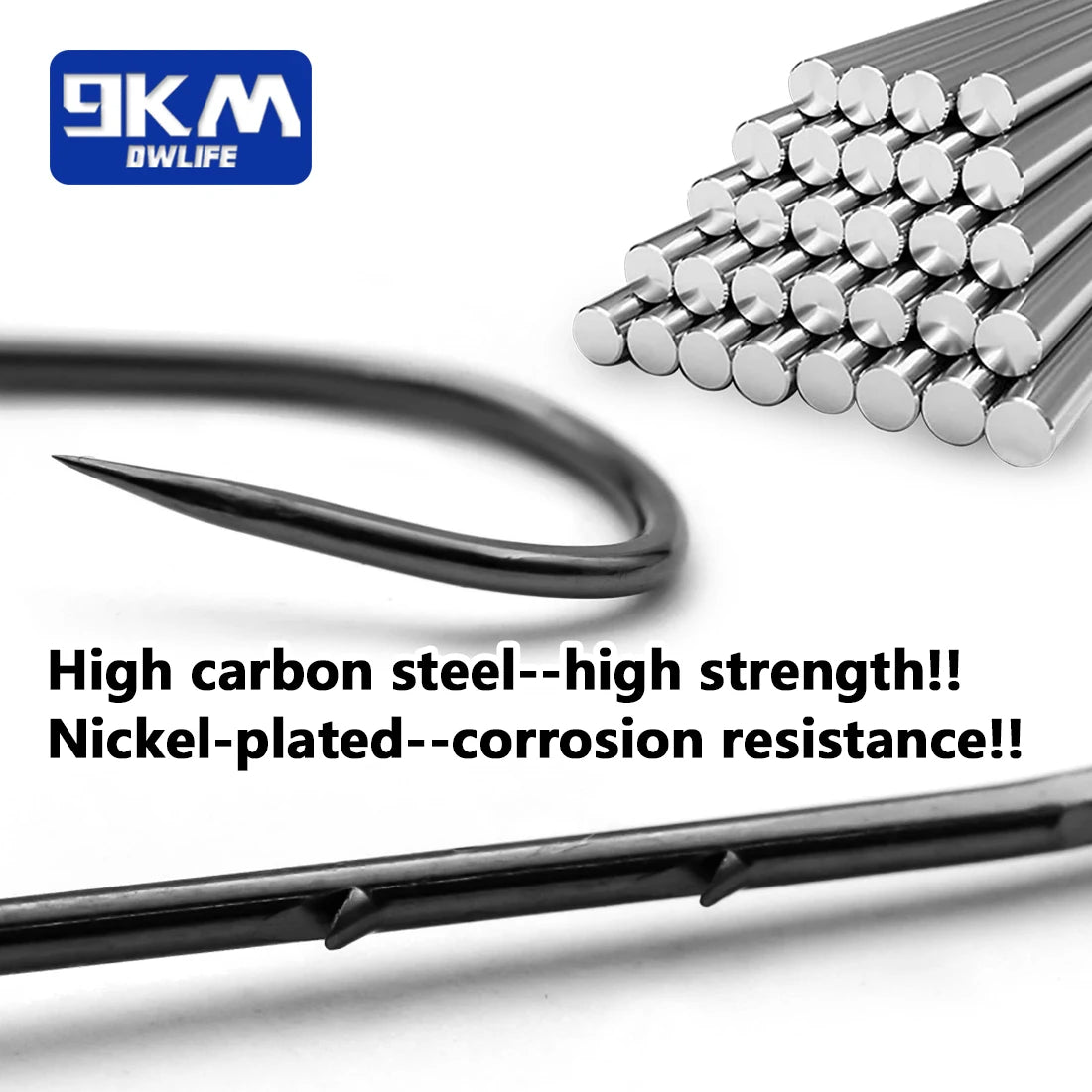 9KM Baitholder Fishing Hooks Sea Barbed Long Shank Beak Hook Live Bait Holder Fishing Worm Hooks Saltwater Accessories Tackle