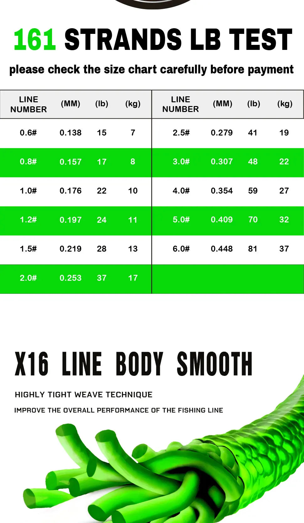 New X16 Strands Fishing Line YGK Ultra 300/500M Braided PE Fishing Strong Fishing Line Multifilament Durable Fishing Line Tool