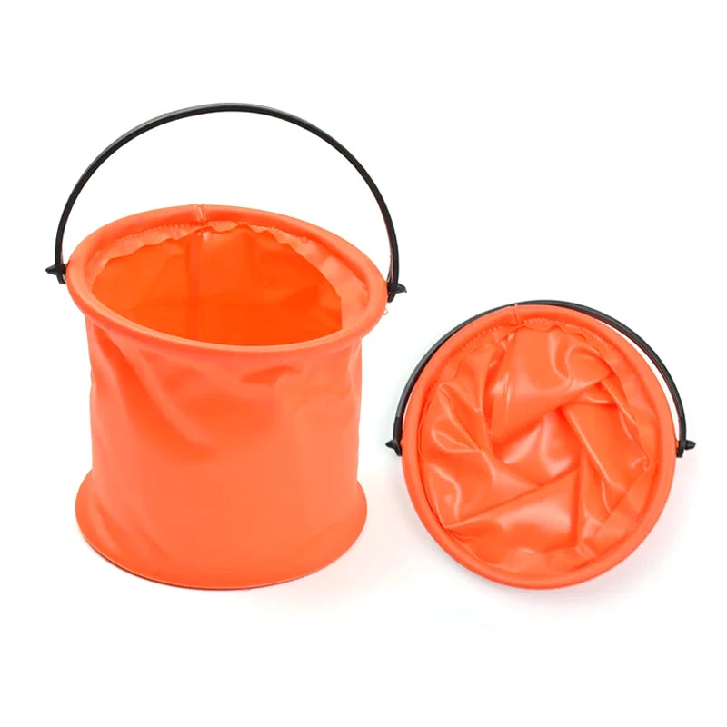 Folding Fishing Bucket Live Fish Box Outdoor Car Wash Bathroom Kitchen Fishing Bait Bucket Folding Bucket Fishing Kit