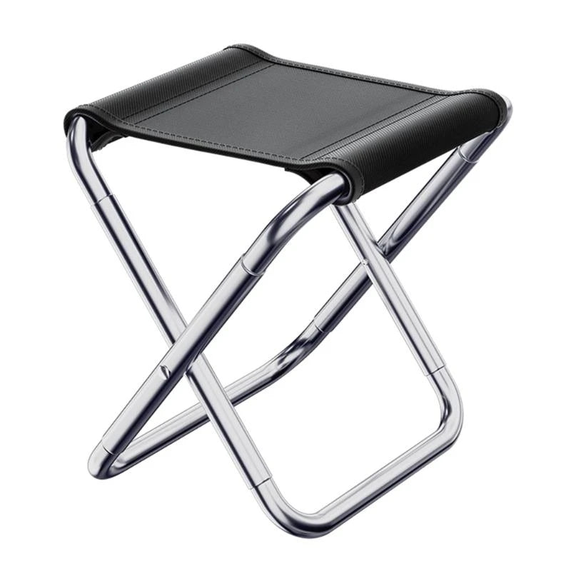 Folding Stool Small Aluminum Alloy Collapsible Fishing Stool Outdoor Chair W0YB