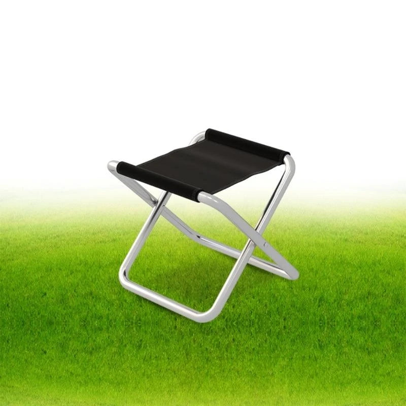 Folding Stool Small Aluminum Alloy Collapsible Fishing Stool Outdoor Chair W0YB