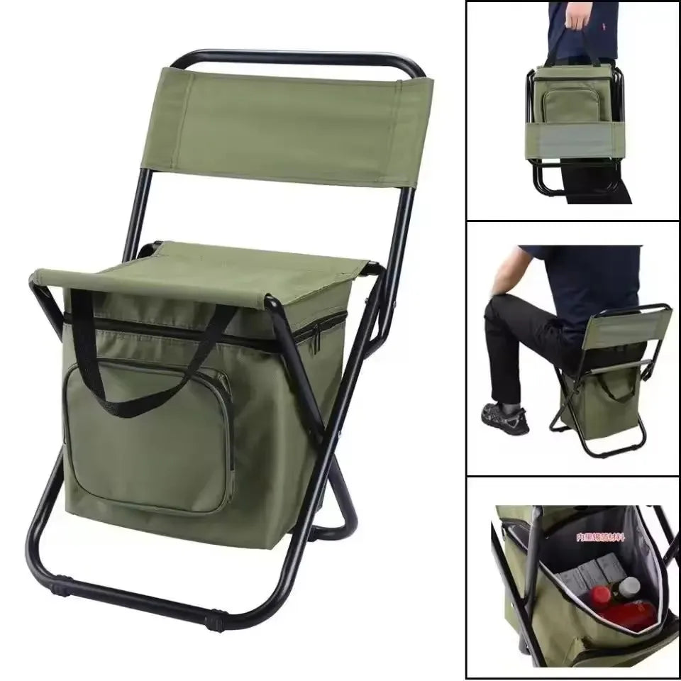 Portable Multifunctional Outdoor Picnic Camping Folding Chair With Bag Ultra light Fishing Stool Travel Stool Fishing Accessorie