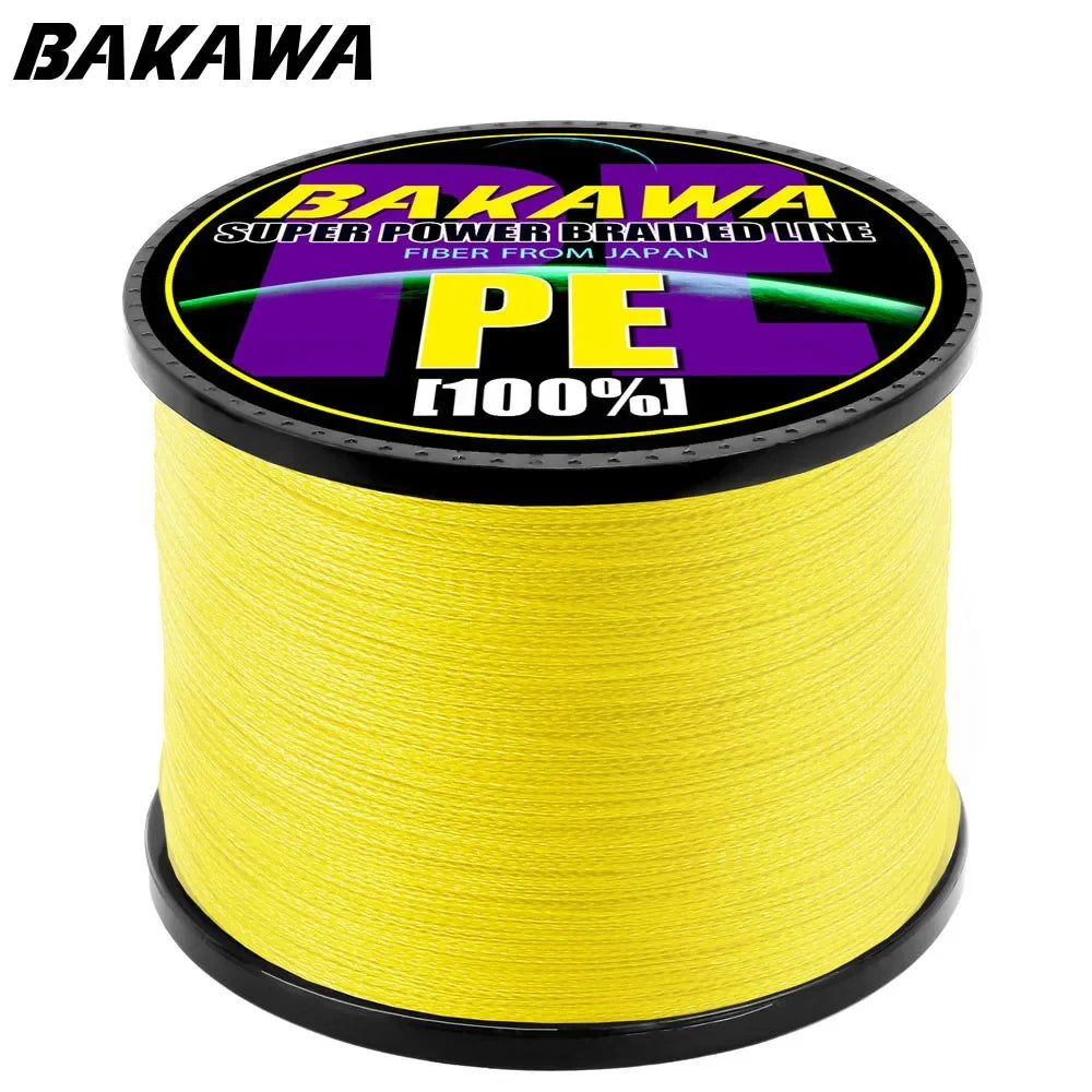 BAKAWA  4 Strands Braided Fishing Lines Multifilament Pesca 100M 300M 500M 1000M Carp Wire Japan Abrasion Resistant Pe Line