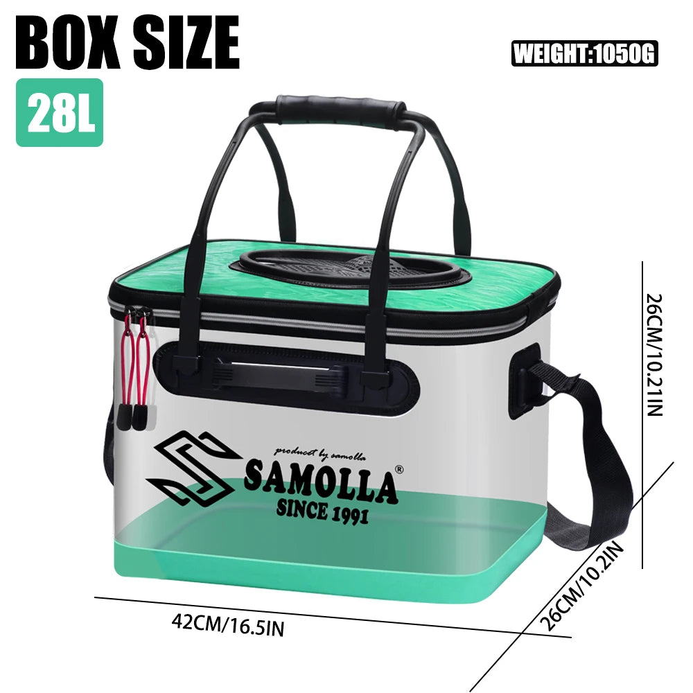 Fishing Bucket Transparent EVA Foldable Thickened EVA Live Fish Box Portable Outdoor Camping Fishing Bags Accessories
