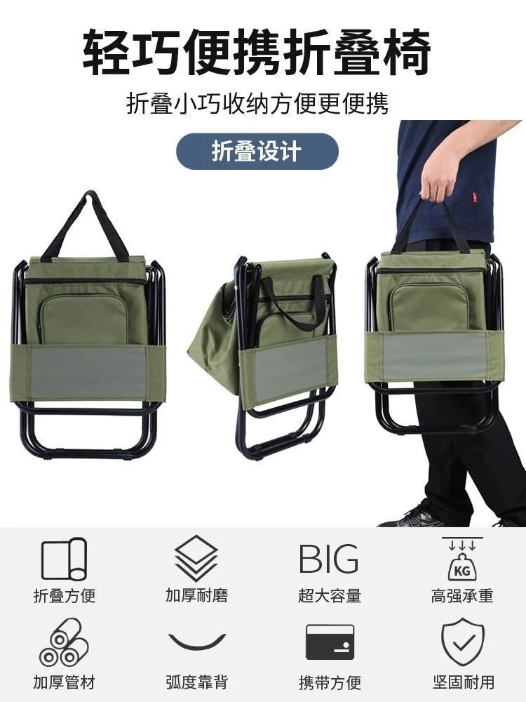 Portable Outdoor Folding Chair 3-in-1 Leisure Outdoor Camo Small Mazza Camping Fishing Ice Pack Chair Foldable Chair