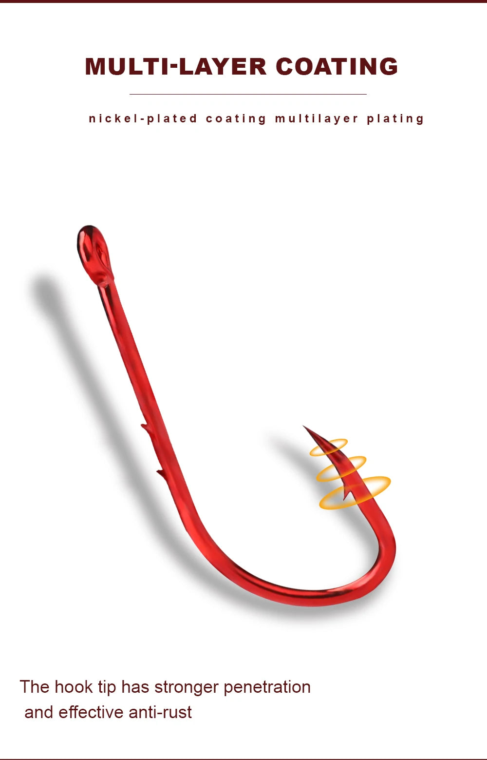 FTK Red Fishing Hooks Sea Barbed Fishing Lures Shank Beak Live BaitHolder Carp Fishing Jig Worm Hooks Accessories Tackle