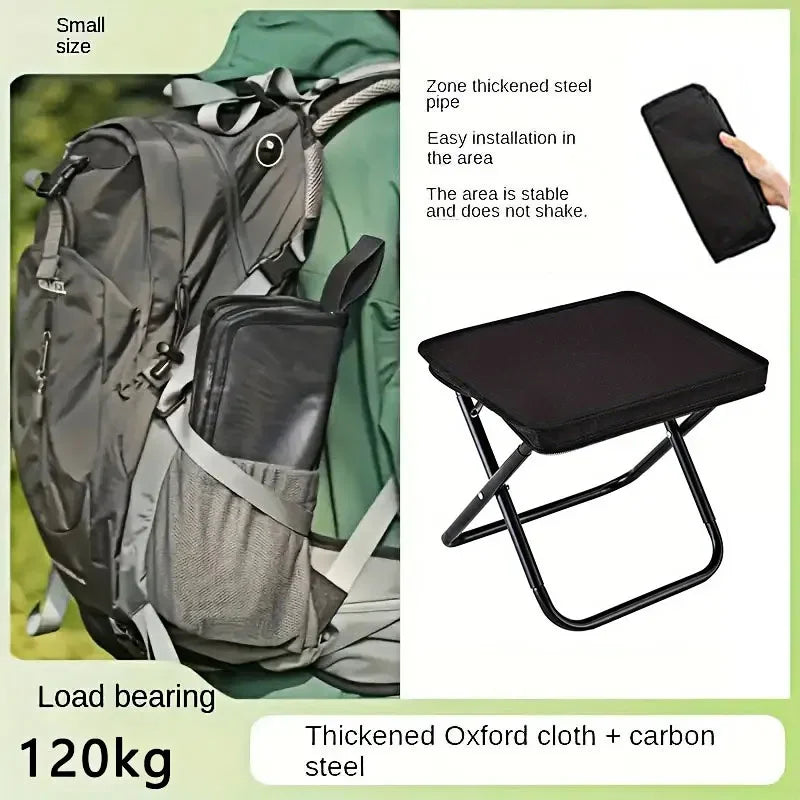 Portable folding stool, foldable handheld camping stool, outdoor camping and fishing specific folding stool