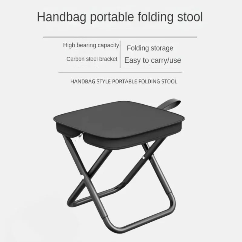 Portable multi-function outdoor lightweight and compact picnic camping folding chair, ultra-light fishing stool, travel stool
