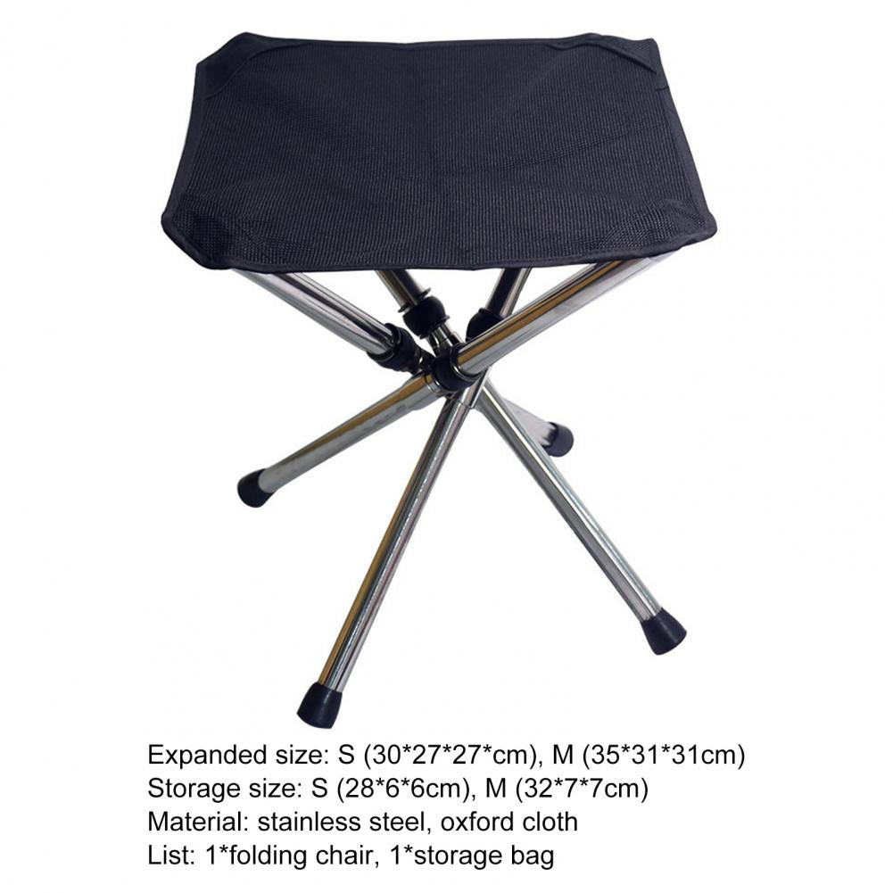 4-legged with Storage Bag Mini Stainless Steel Chair Outdoor Aluminium Alloy Portable Folding Fishing Chair Picnic Camping Stool