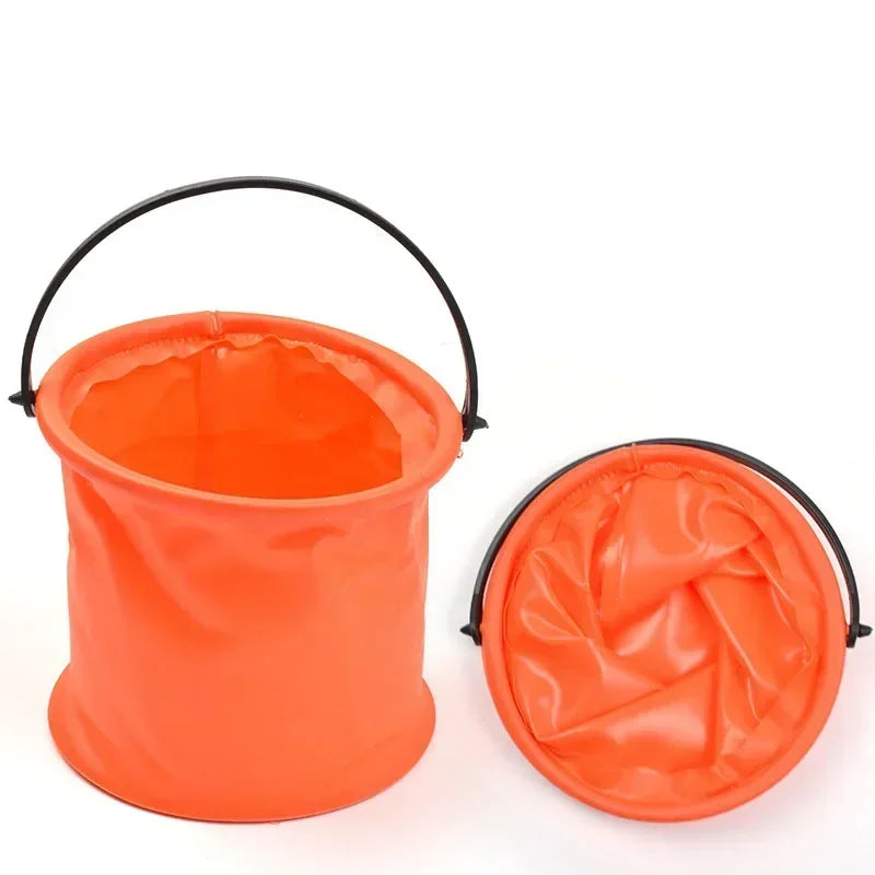 Folding Fishing Bucket Live Fish Box Outdoor Car Wash Bathroom Kitchen Fishing Bait Bucket Folding Bucket Fishing Kit Camping