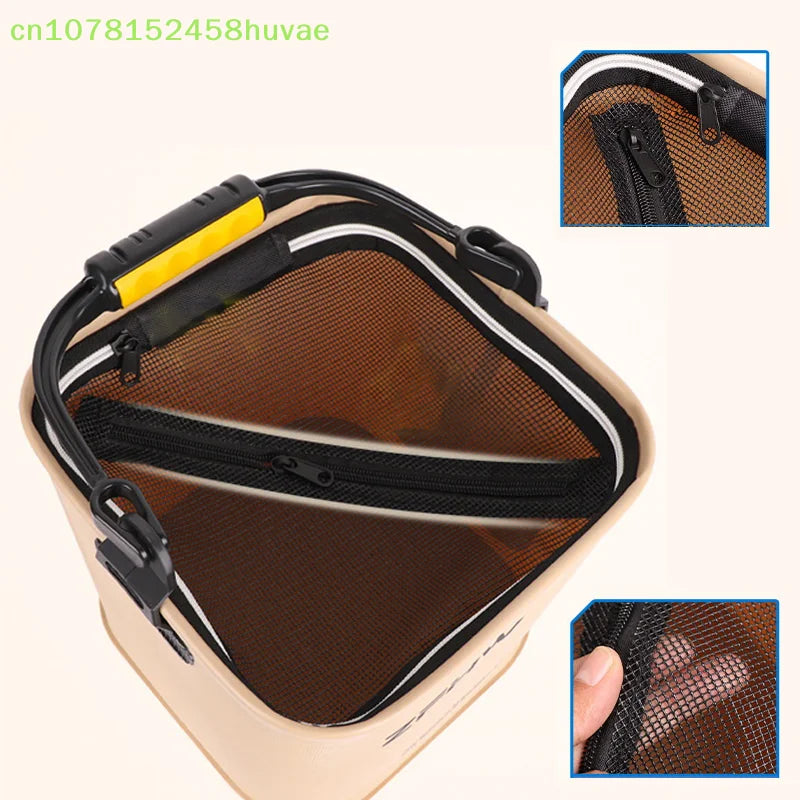 1 Pc Fishing Bucket Fishing Lure Wild Fishing Folding Multifunctional Portable Fish Guard Fish Bucket Portable Outdoor Fish Box