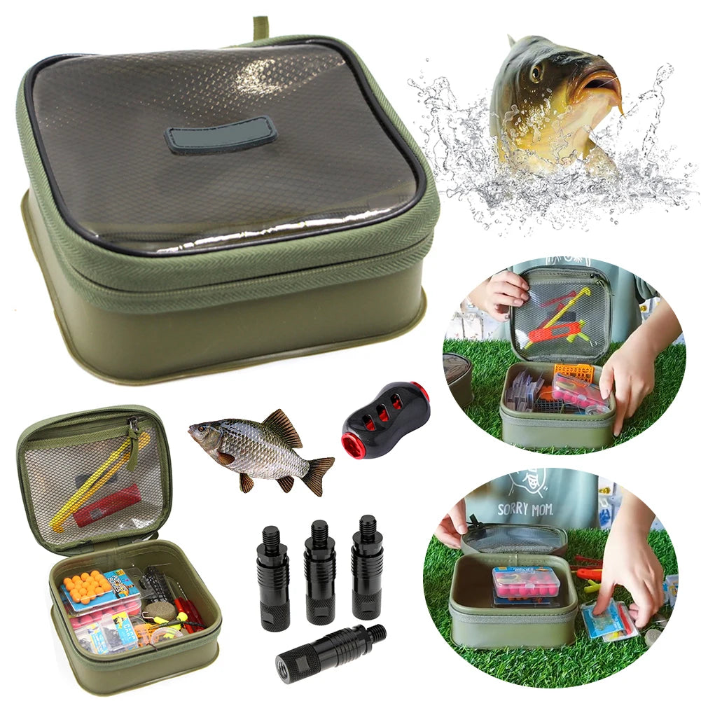 EVA Mini Fishing Tackle Box Waterproof Outdoor Fishing Bucket Dustproof Fishing Lure Bait Organizer for Outdoor Carp Fishing