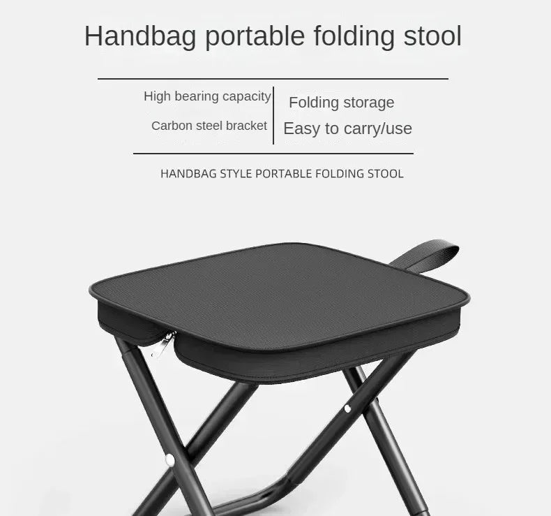 Camping Chair Camping Folding Stool with Storage Bag Beach Picnic Fishing Collapsible Chair Seat Portable Fishing Stool Fold-up