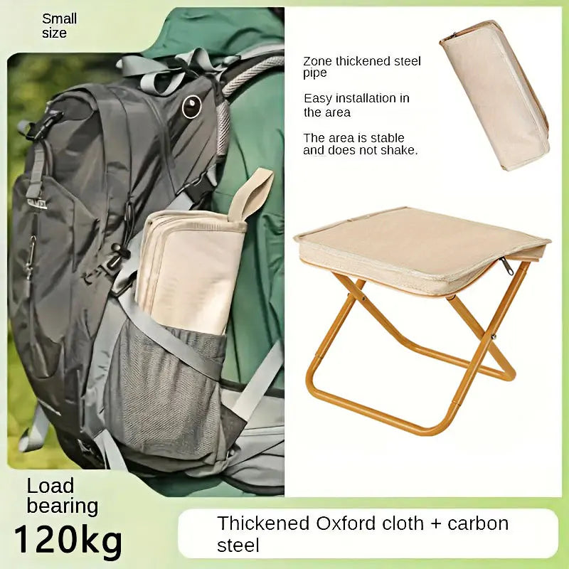 Portable multi-function outdoor lightweight and compact picnic camping folding chair, ultra-light fishing stool, travel stool