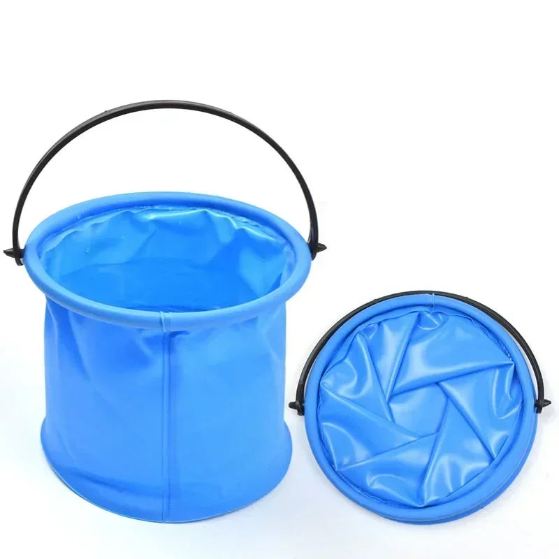 Folding Fishing Bucket Live Fish Box Outdoor Car Wash Bathroom Kitchen Fishing Bait Bucket Folding Bucket Fishing Kit Camping