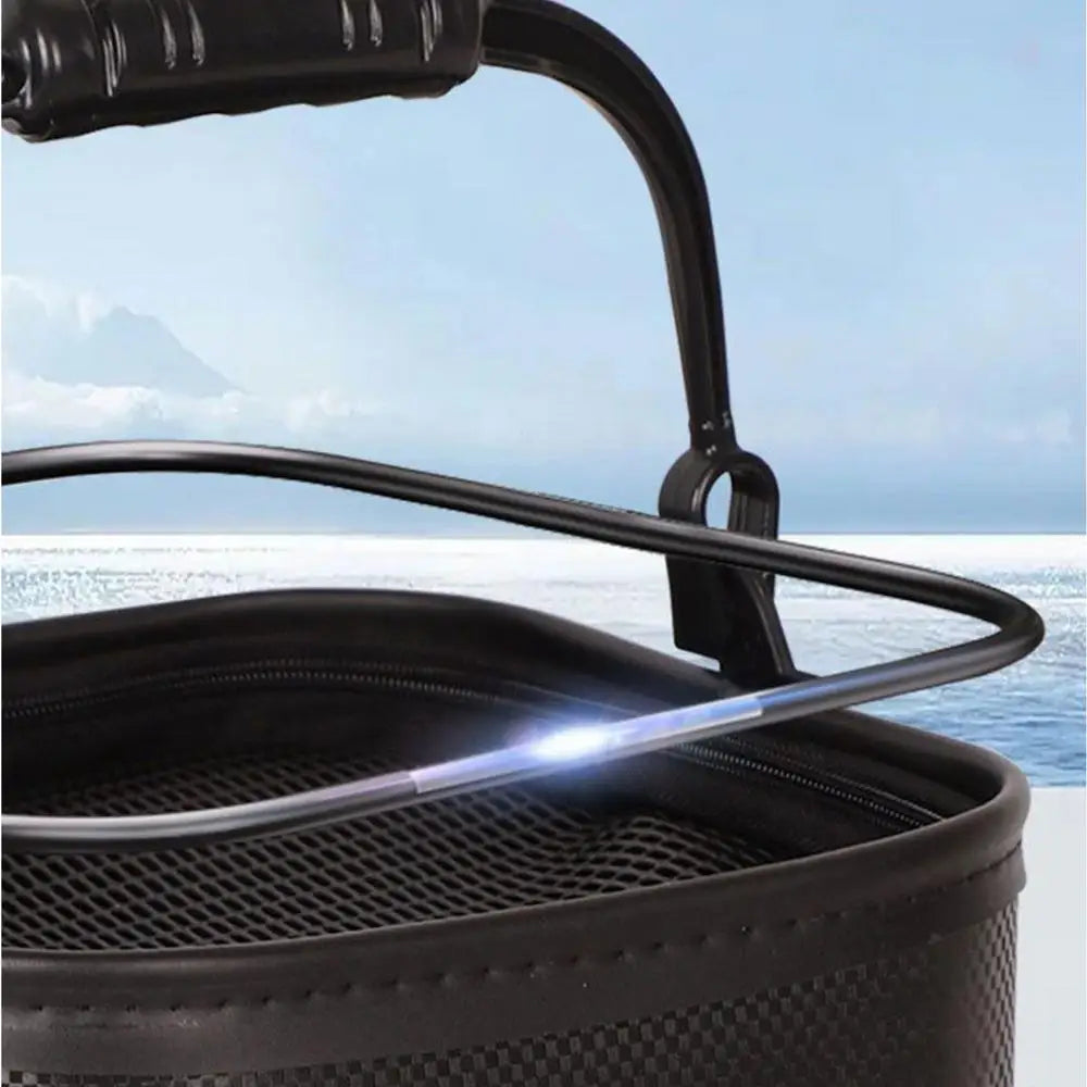 Outdoor Fishing Bucket With non-slip water rope Foldable and Portable EVA Water Bucket for Wild Fishing Household Bucket