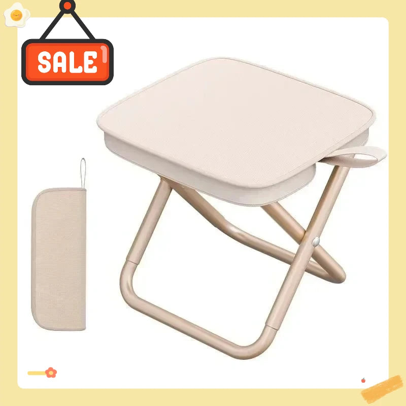 Outdoor folding portable fishing chair, multifunctional picnic camping folding chair, camping folding chair small stool.