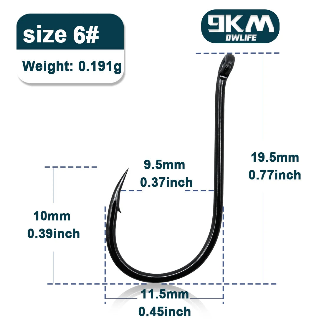 9KM Fishing Hooks 50~100Pcs Carp Hook Fishing Circle Hook Barbed Black High Carbon Steel Ice Fishing Accessories