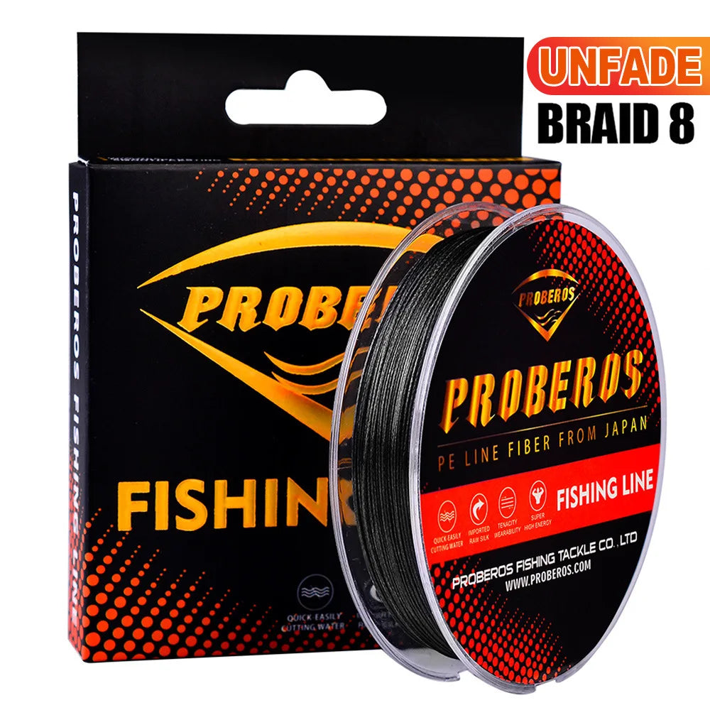 8-Strand Dyneema PE Braided Line 100m Spinning Reel 6LB-120LB 0.1mm-0.6mm PE Fishing Line Less Memory Fishing Accessories