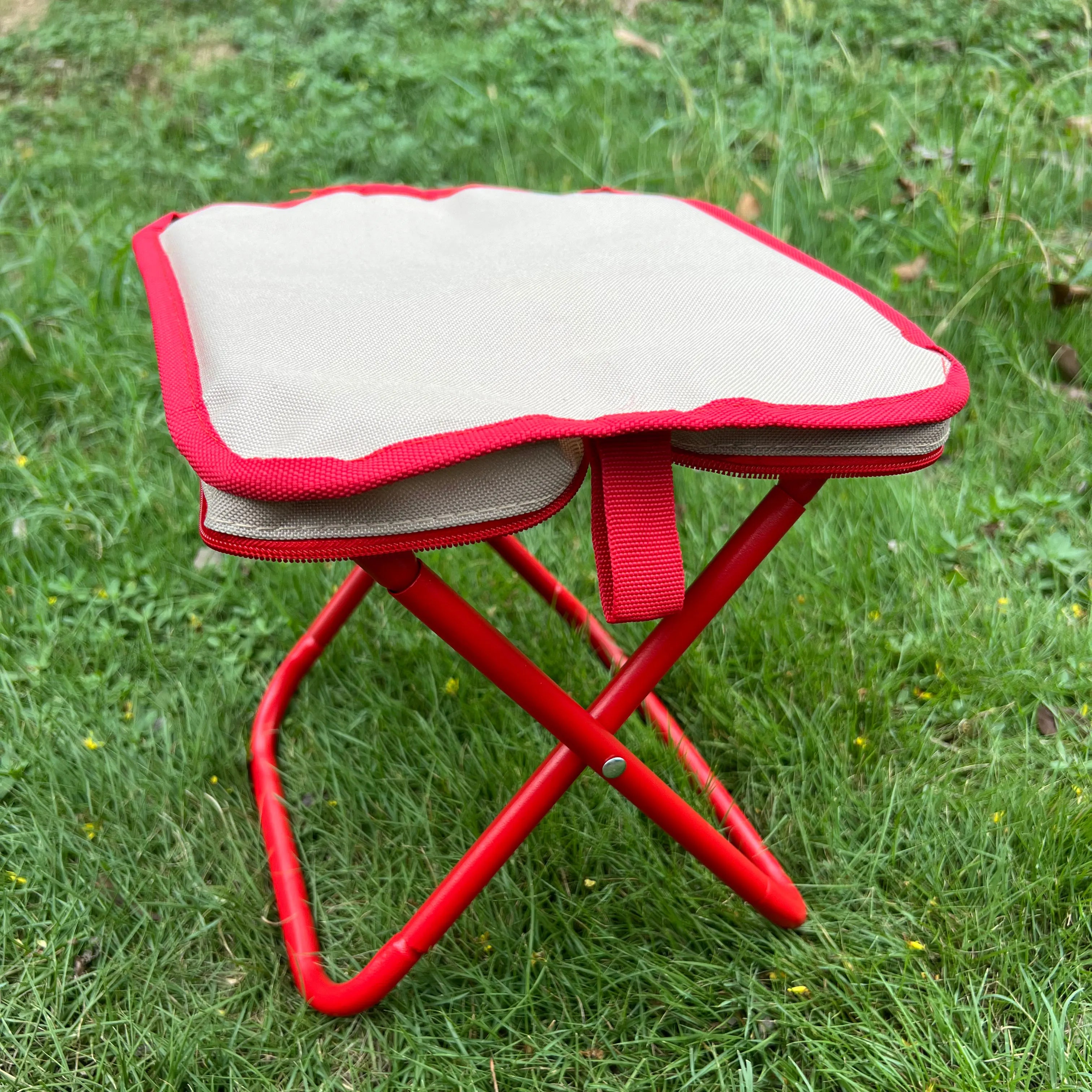 Portable folding stool, foldable handheld camping stool, outdoor camping and fishing specific folding stool