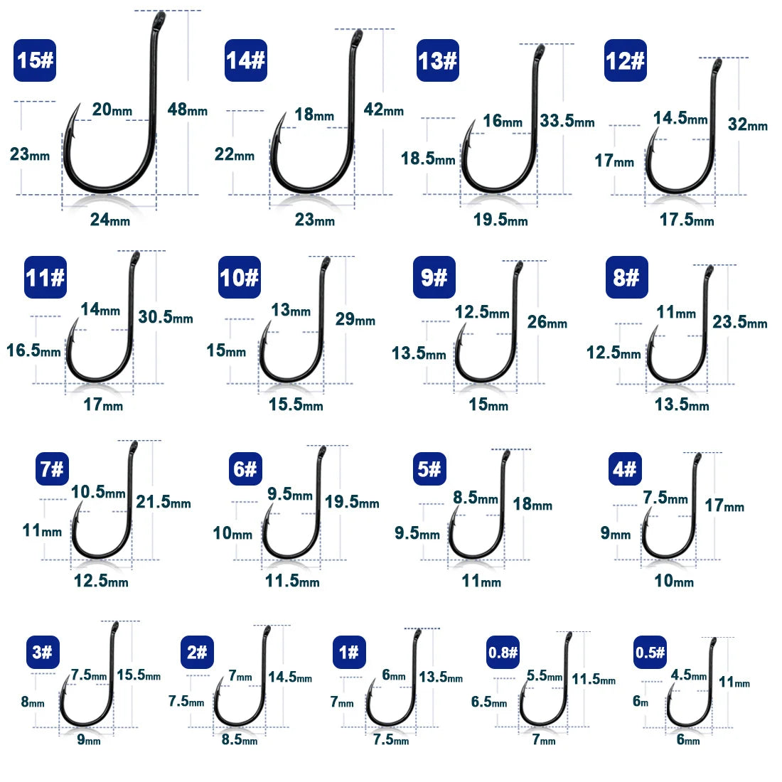 9KM Fishing Hooks 50~100Pcs Carp Hook Fishing Circle Hook Barbed Black High Carbon Steel Ice Fishing Accessories