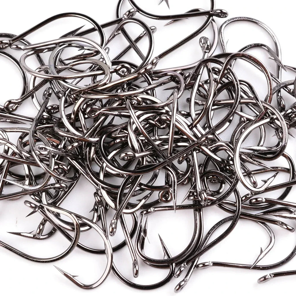 100pcs/Box Japan Izu Fish Hook High Carbon Steel Barbed In Fly Fishing Hook Worm Pond Fishing Bait Hooks