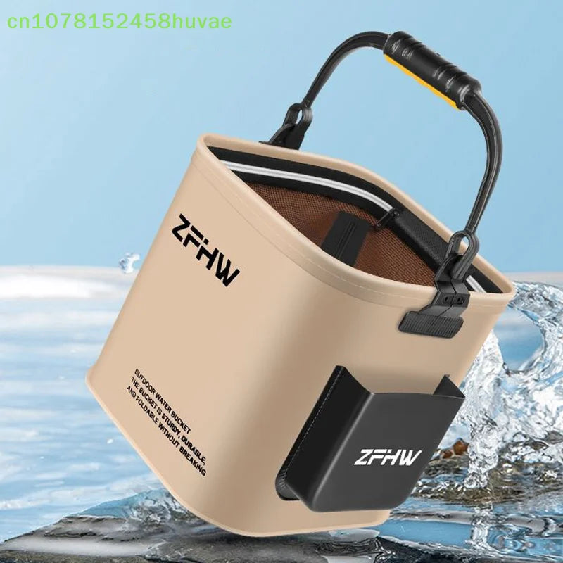 1 Pc Fishing Bucket Fishing Lure Wild Fishing Folding Multifunctional Portable Fish Guard Fish Bucket Portable Outdoor Fish Box